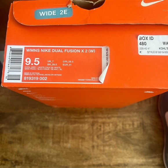 Nike Dual Fusion X2 819319-002 Women's Running Shoes Gray Blue Size 9.5Sneakers - Picture 4 of 4